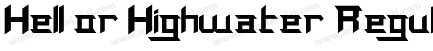 Hell or Highwater Regular字体转换